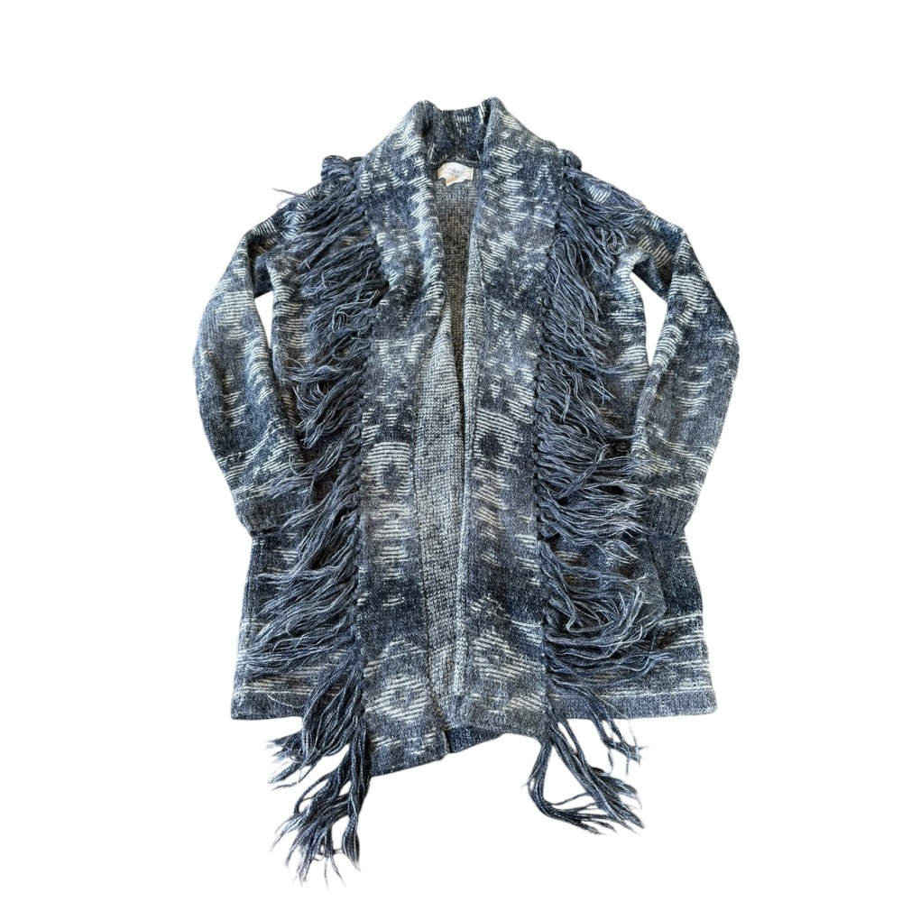Ralph Lauren Denim Supply Cardigan Women's XS Shawl Collar Aztec Fringe Cardigan
